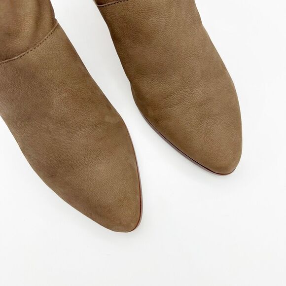 EILEEN FISHER Liesel Brown Ankle Boot Size 9.5 Bootie Leather Block Heel Pointed - Picture 5 of 12